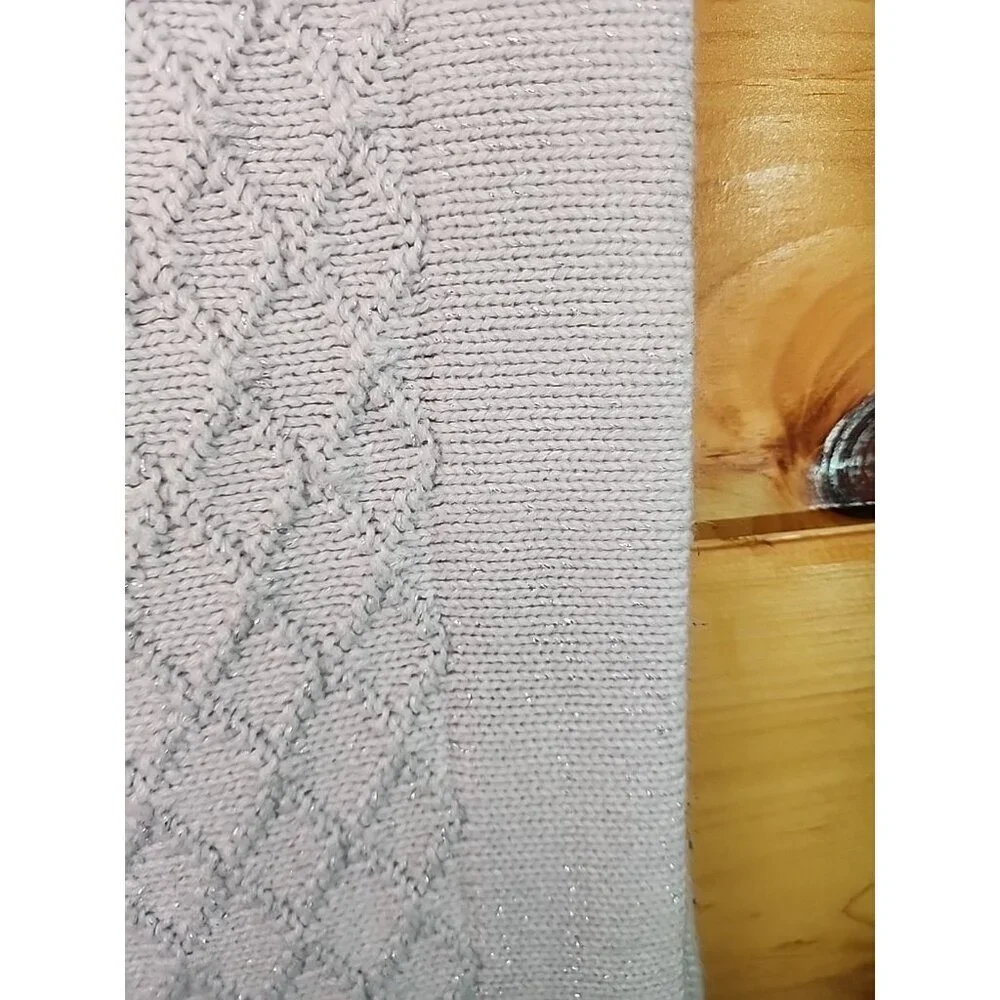 Just Born Sparkle 40x30 Sweater Knit Stroller Blanket, Gray/Silver Baby Shower